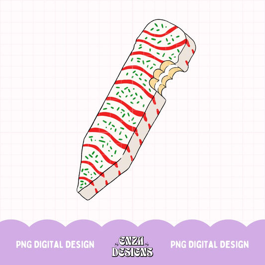 Pencil Christmas Cake Png, Merry Christmas Png, Teacher Christmas Tree Cake Png, Retro Christmas Sublimation Png, Teacher Christmas Png