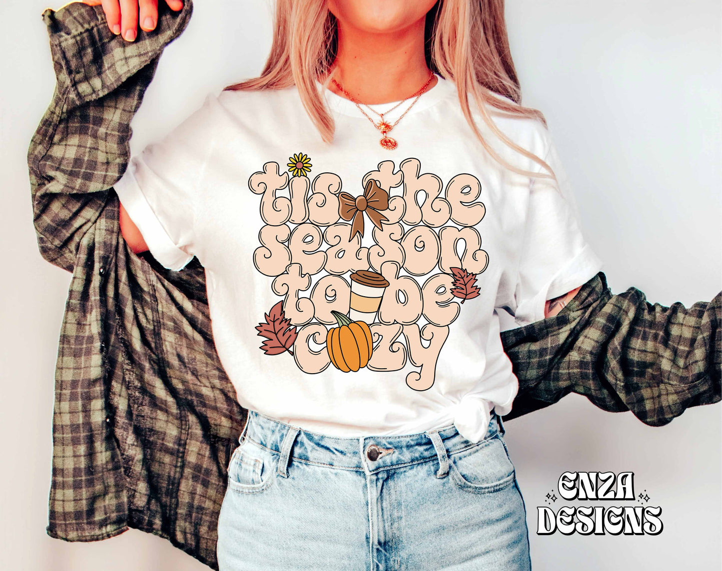 Tis The Season To Be Cozy Png, Trendy Fall Png Design For Sublimation Dtf UVDtf, Autumn Png Designs For Shirts