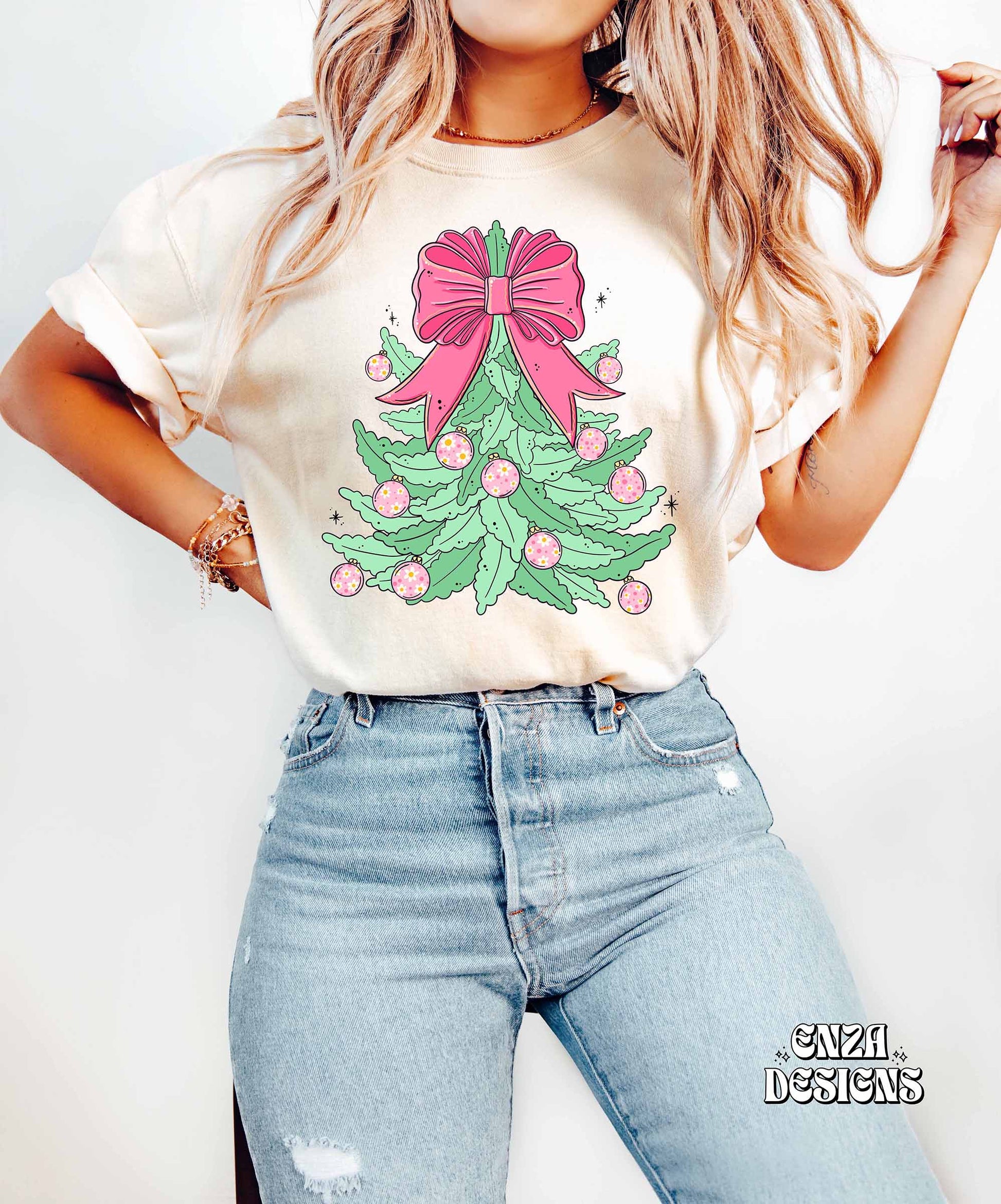 Coquette Christmas Tree Png, Pink Christmas Tree Png, Trendy Christmas Png, Tree With Bow Christmas Sublimation Png Design Digital Download