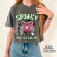 Green Spooky Bookish Season Png, Halloween Bookish Png Design, Fall Book Lover Png Design For Sublimation Dtf UVDtf, Trendy Skeleton Png Designs For Shirts