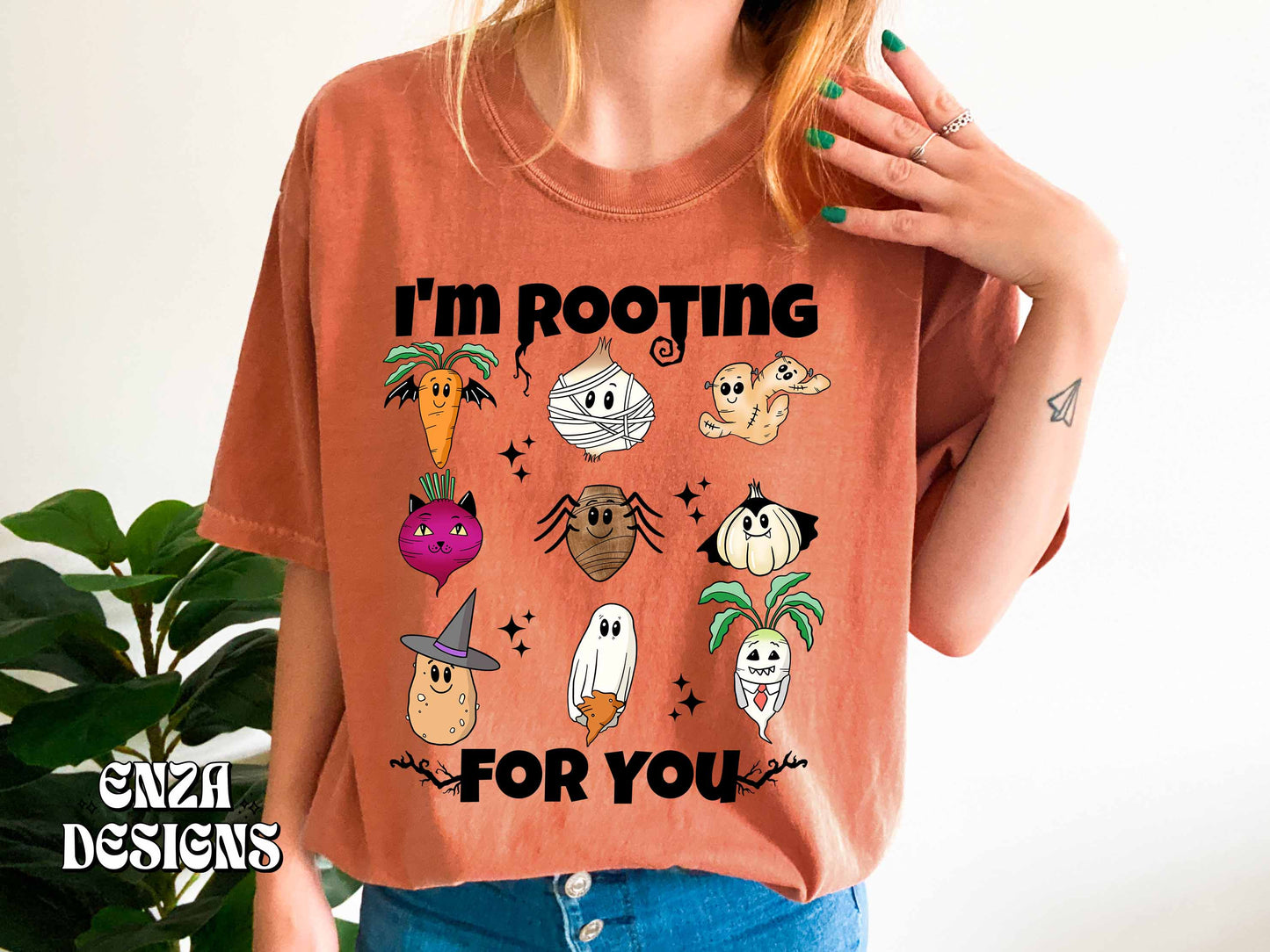 I'm Rooting For You Png, Funny Halloween Roots Png, Gardening Png, Vegetables Fall Png, Trendy Halloween Png Sublimation Digital Designs