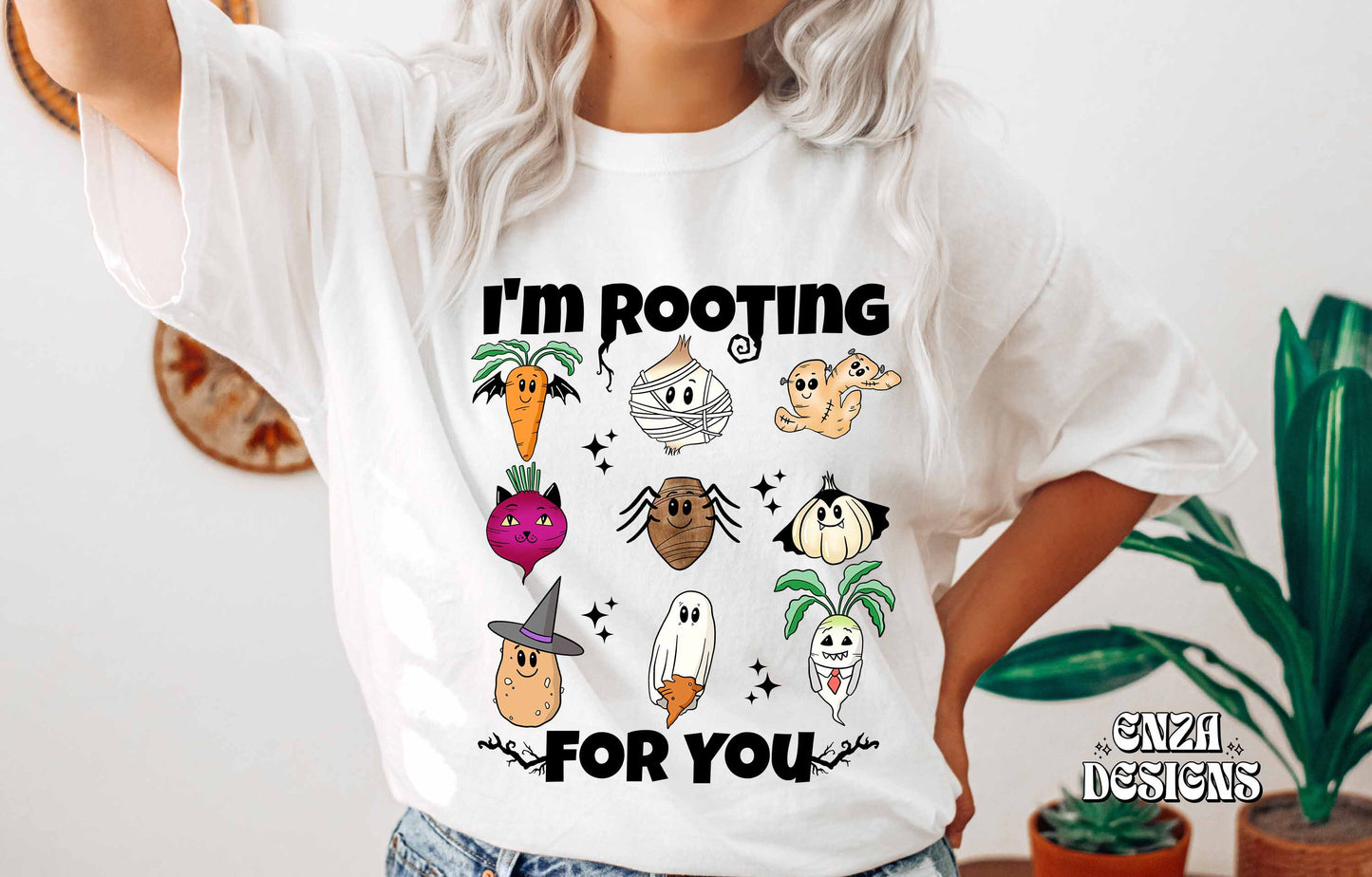 I'm Rooting For You Png, Funny Halloween Roots Png, Gardening Png, Vegetables Fall Png, Trendy Halloween Png Sublimation Digital Designs