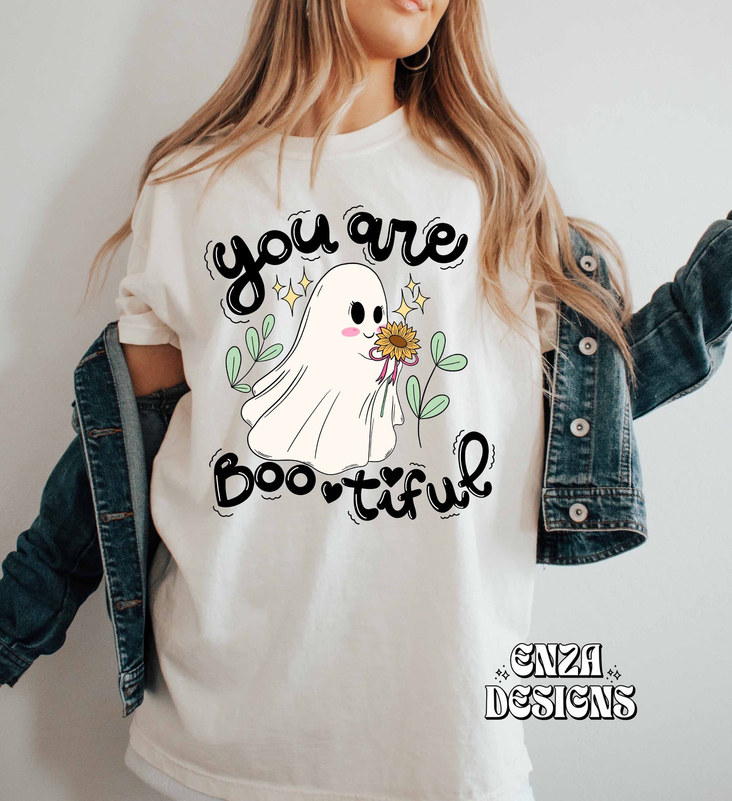 You Are Bootiful Png, Funny Halloween Shirt Png, Cute Ghost Png, Fall Png, Floral Ghost Halloween Png, Boo Ghost Png Sublimation Design