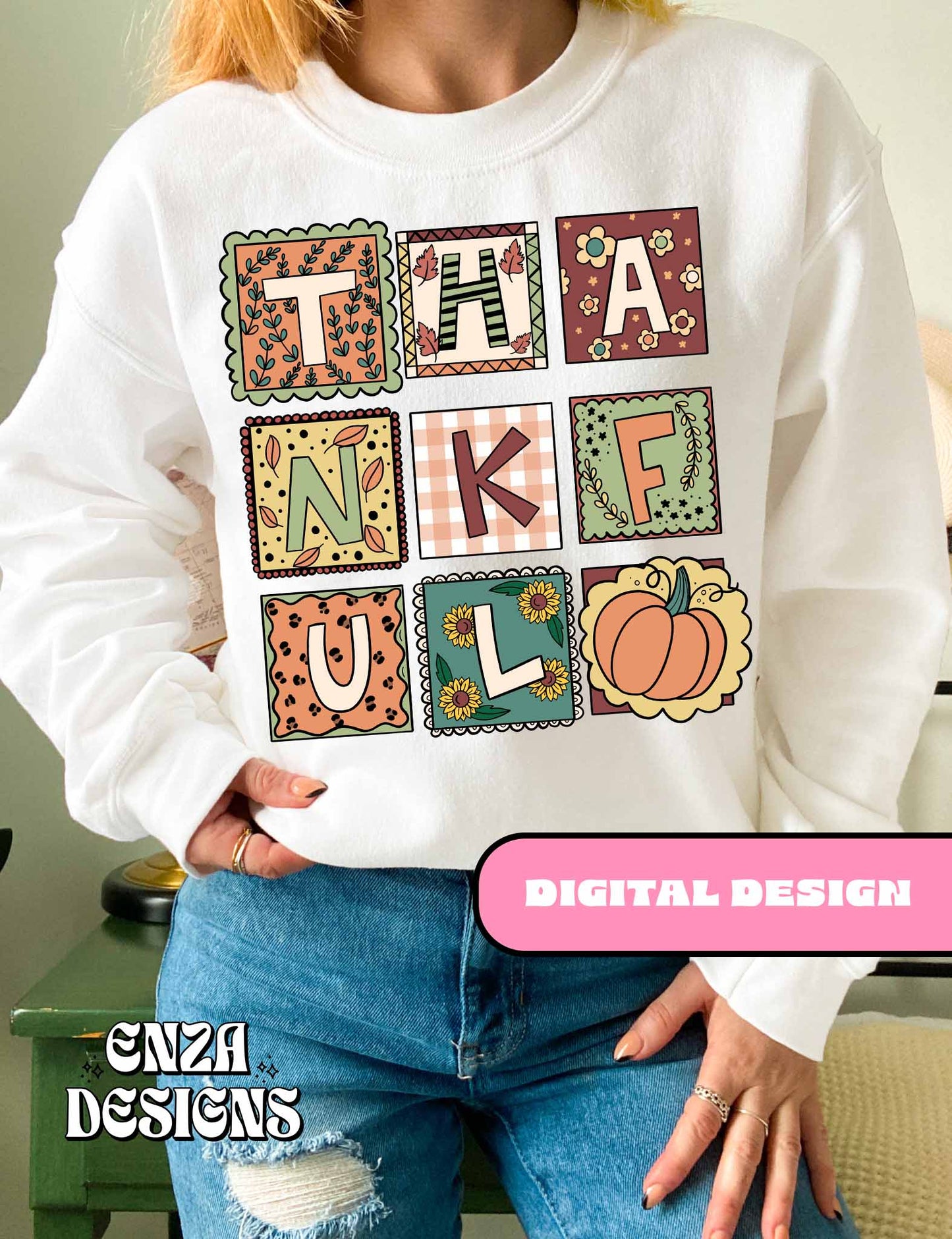 Thankful Png, Trendy Thanksgiving Design Fall Png Design For Sublimation Dtf UVDtf, Autumn Png Designs For Shirts