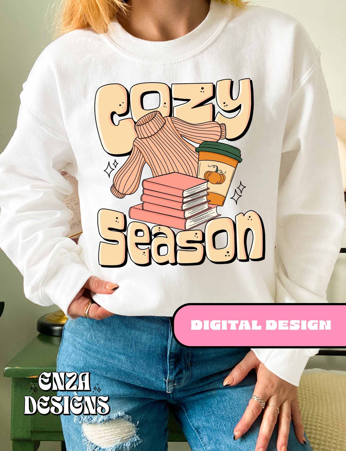 Cozy Season Png, Sweater Weather Png, Trendy Fall Png Design For Sublimation Dtf UVDtf, Autumn Png Designs For Shirts