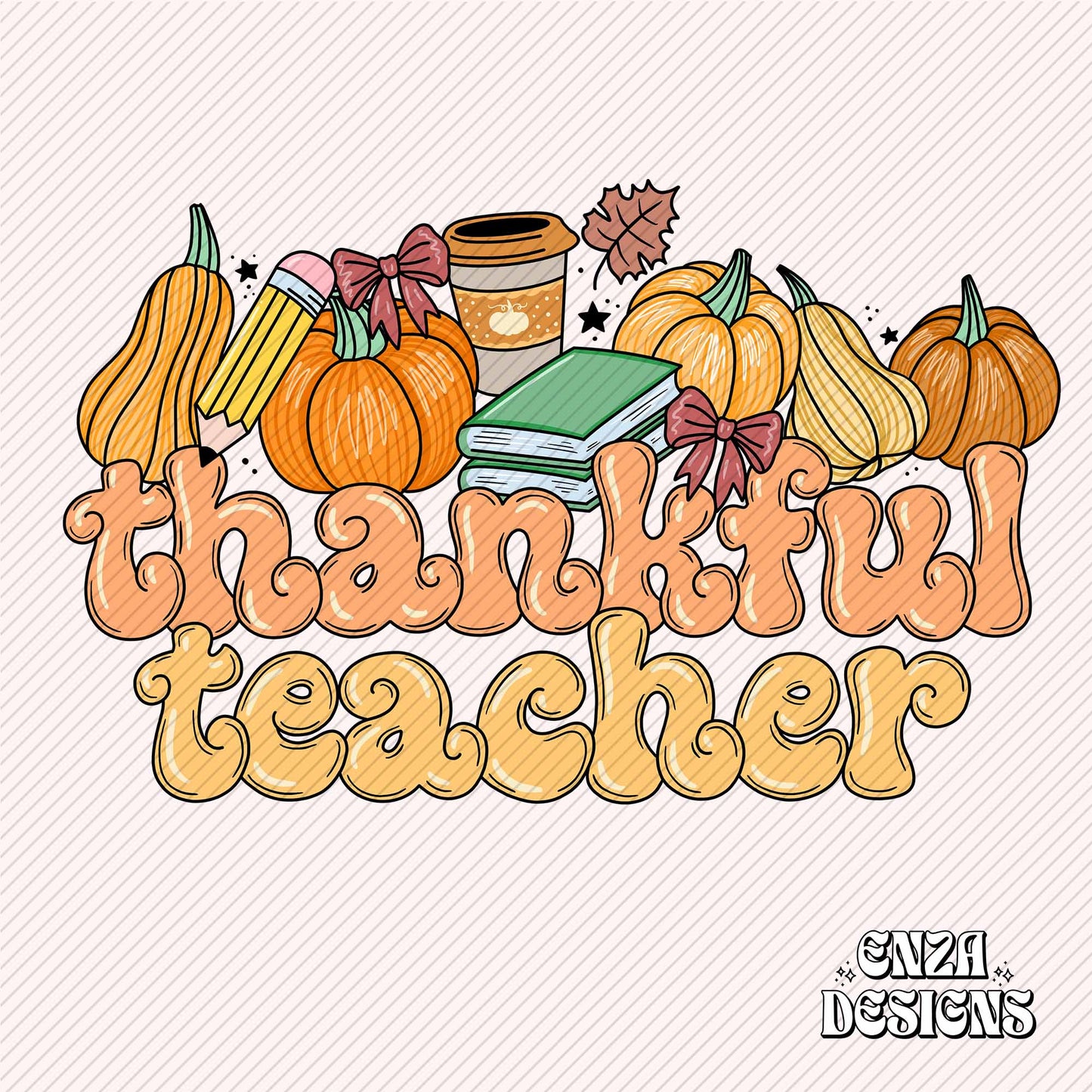 Thankful Teacher Png, Thanksgiving Teacher Design Fall Teacher Png Design For Sublimation Dtf UVDtf, Trendy Teacher Autumn Png Designs For Shirts