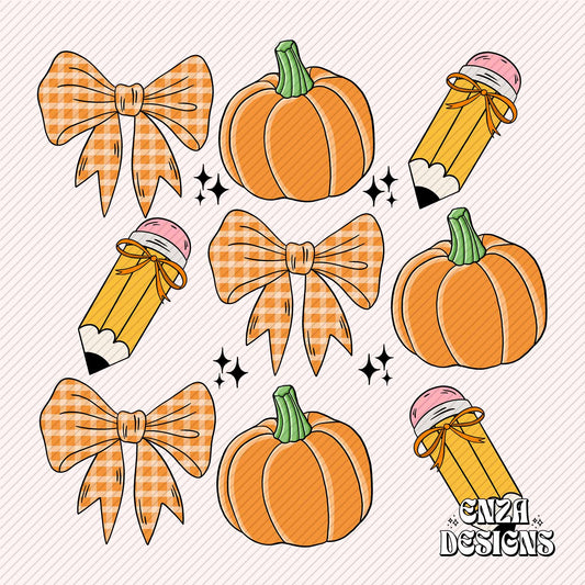 Fall Teacher Png Design For Sublimation Digital Download, Pumpkin Season Png, Fall Vibes Trendy Png Shirt Designs, Fall Coquette Teacher Png