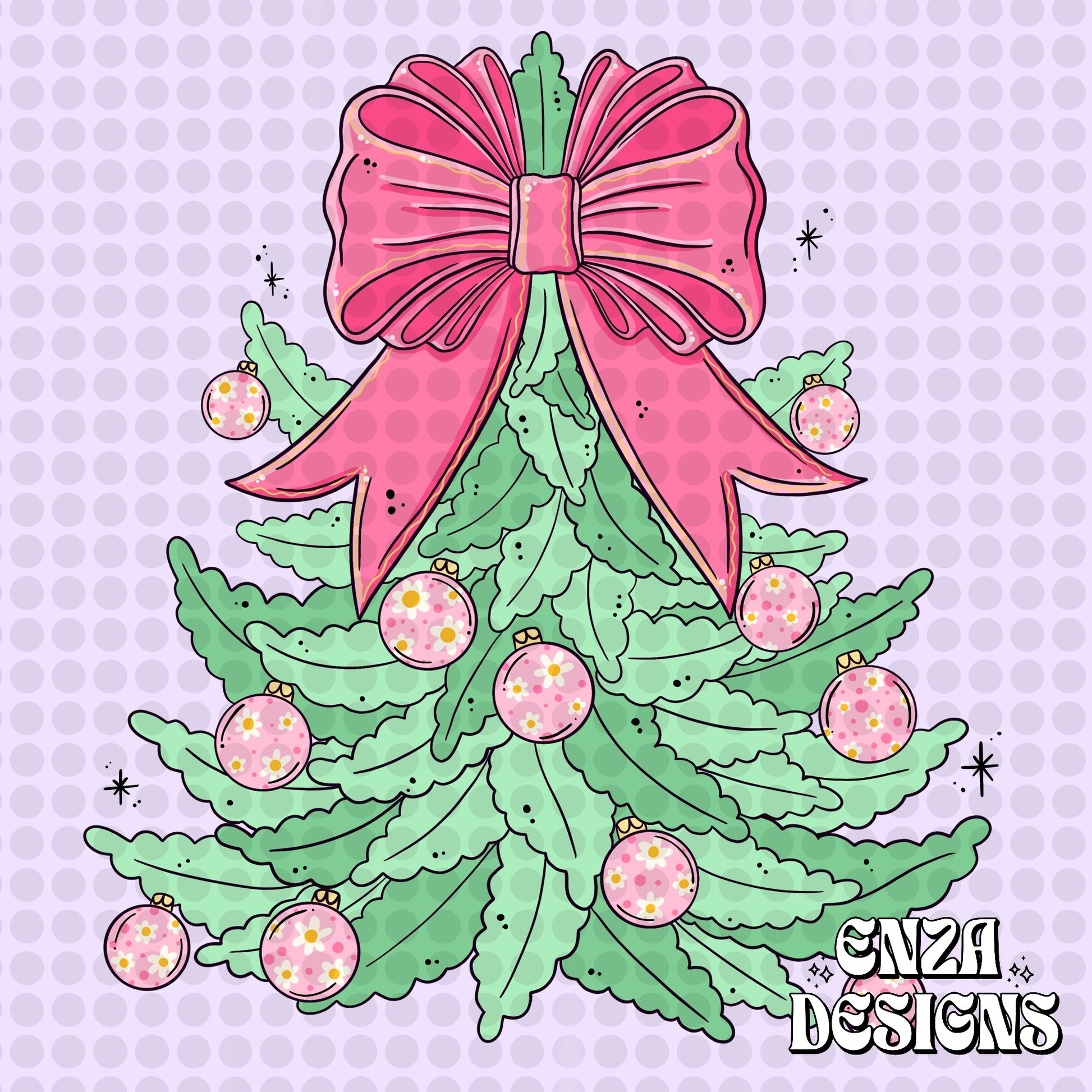 Coquette Christmas Tree Png, Pink Christmas Tree Png, Trendy Christmas Png, Tree With Bow Christmas Sublimation Png Design Digital Download