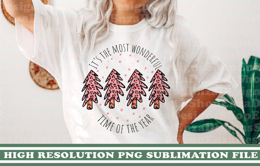 Christmas Png, Leopard Christmas Trees Png, Retro Christmas Png, Pink Leopard Print Christmas Png, Christmas Sublimation, Holidays Png