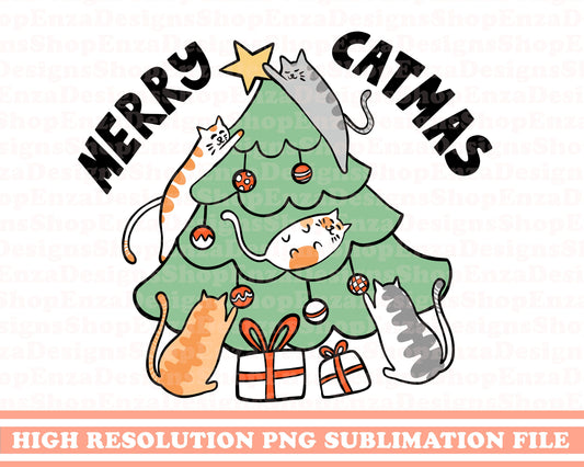 Christmas Cat Png, Merry Catmas Png, Cat Png, Cat Lover Christmas Png, Christmas Ornaments Png, Christmas Cat Sublimation, Cute Cat Png