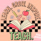 Teacher Appreciation Png, Teacher life png, Teacher Clipart, 1st grade teacher png, Kindergarten Teacher Png, Sublimation Designs