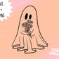 Ghost With Flowers Svg, Ghost Svg Png, Halloween Svg Files, Halloween Shirt Svg Png, Wildflowers Halloween Png, Halloween Svg Cricut Files