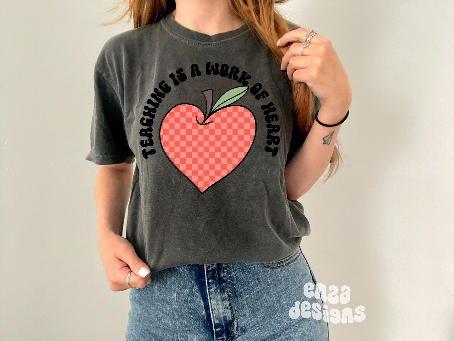 Teaching Is a Work of Heart Png, Teacher Png Sublimation Design for Shirts, Valentines Teacher Png, Teacher Design, Teacher Appreciation Png