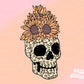 Boho Leopard Skull Png, Skull Sublimation Designs, Skull With Flowers Png, Halloween Shirt Png, Halloween Png files, Skull Png For Shirts