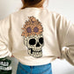 Boho Leopard Skull Png, Skull Sublimation Designs, Skull With Flowers Png, Halloween Shirt Png, Halloween Png files, Skull Png For Shirts