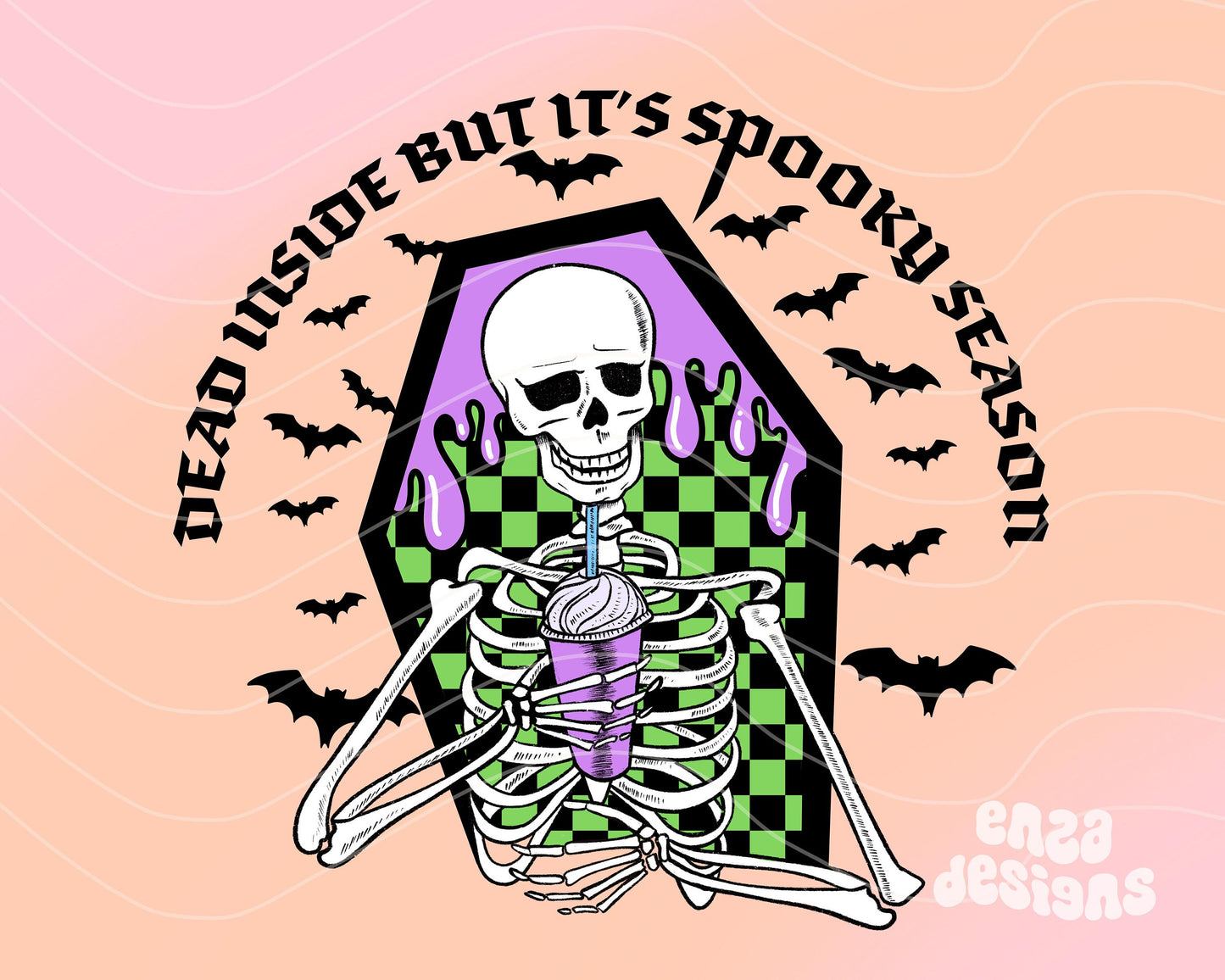 Dead Inside But It's Spooky Season Png, Skeleton Png, Funny Halloween Png, Halloween Png, Skeleton Png, Halloween Sublimation Png File