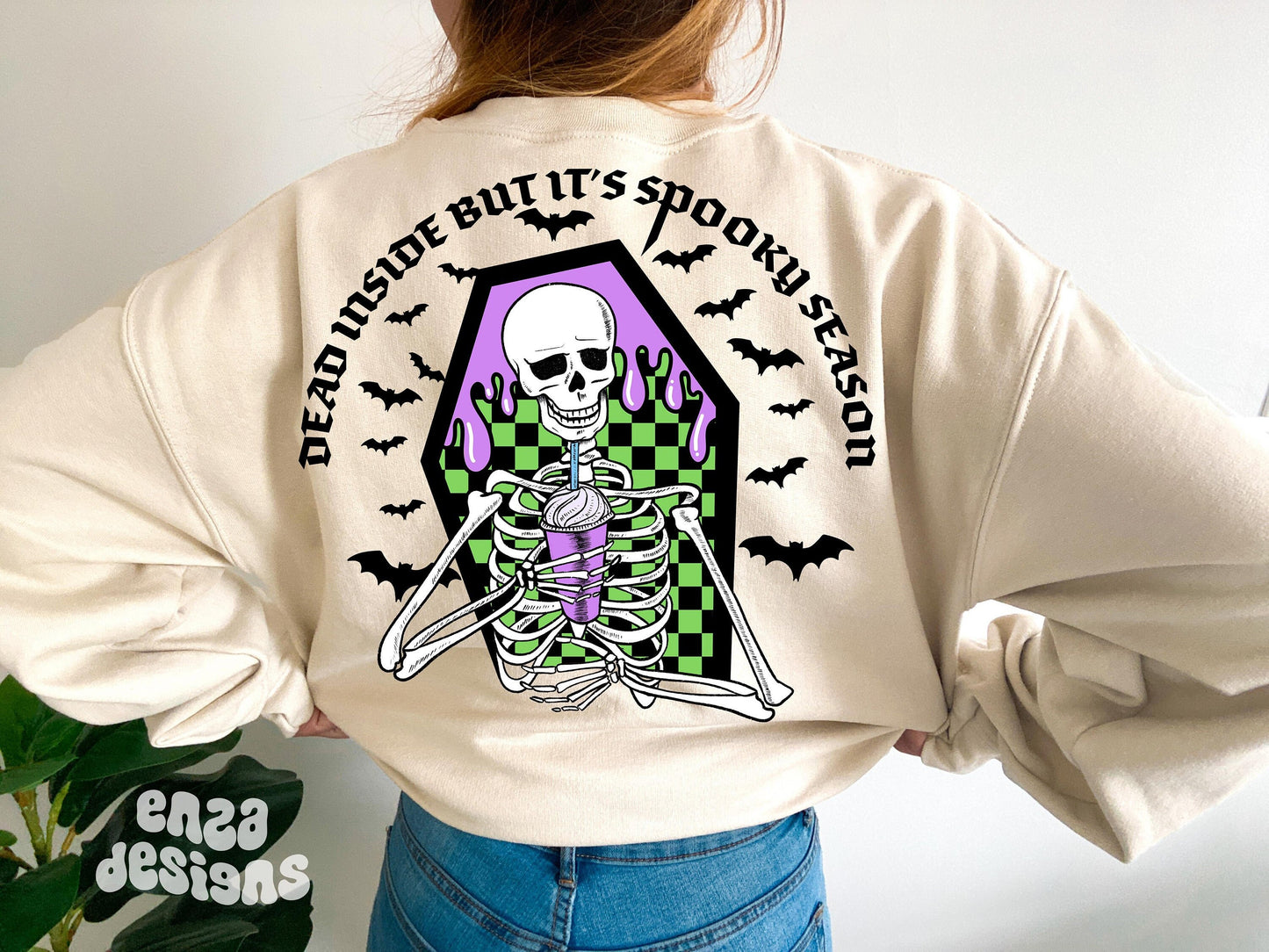 Dead Inside But It's Spooky Season Png, Skeleton Png, Funny Halloween Png, Halloween Png, Skeleton Png, Halloween Sublimation Png File