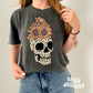 Boho Leopard Skull Png, Skull Sublimation Designs, Skull With Flowers Png, Halloween Shirt Png, Halloween Png files, Skull Png For Shirts