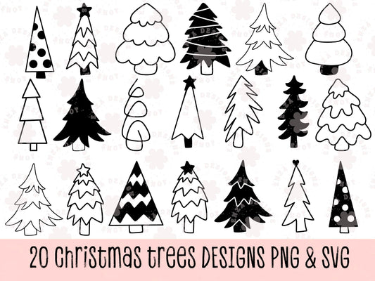 Christmas Tree Svg Bundle, Christmas Svg Bundle, Christmas Ornament Svg, Pine Tree Svg, Christmas tree Clipart, Christmas Files For Cricut