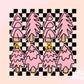 Checkered Pink Trees Png, Pink Christmas Png, Retro Christmas Png, Pink Christmas Shirt Design, Christmas Sublimation Designs, Holidays Png