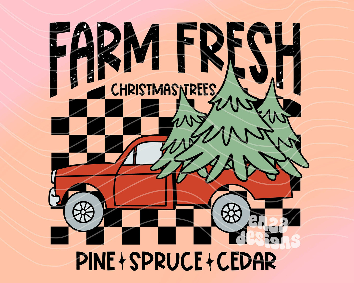 Farm Fresh Christmas Trees Png, Farm Fresh Truck Png, Retro Christmas Png, Vintage Christmas Png, Christmas Trees Pngs Shirt Designs