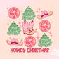 Howdy Christmas Png, Cowgirl Christmas Png, Retro Christmas Png, Pink Christmas Shirt Design, Western Sublimation Designs, Western Png