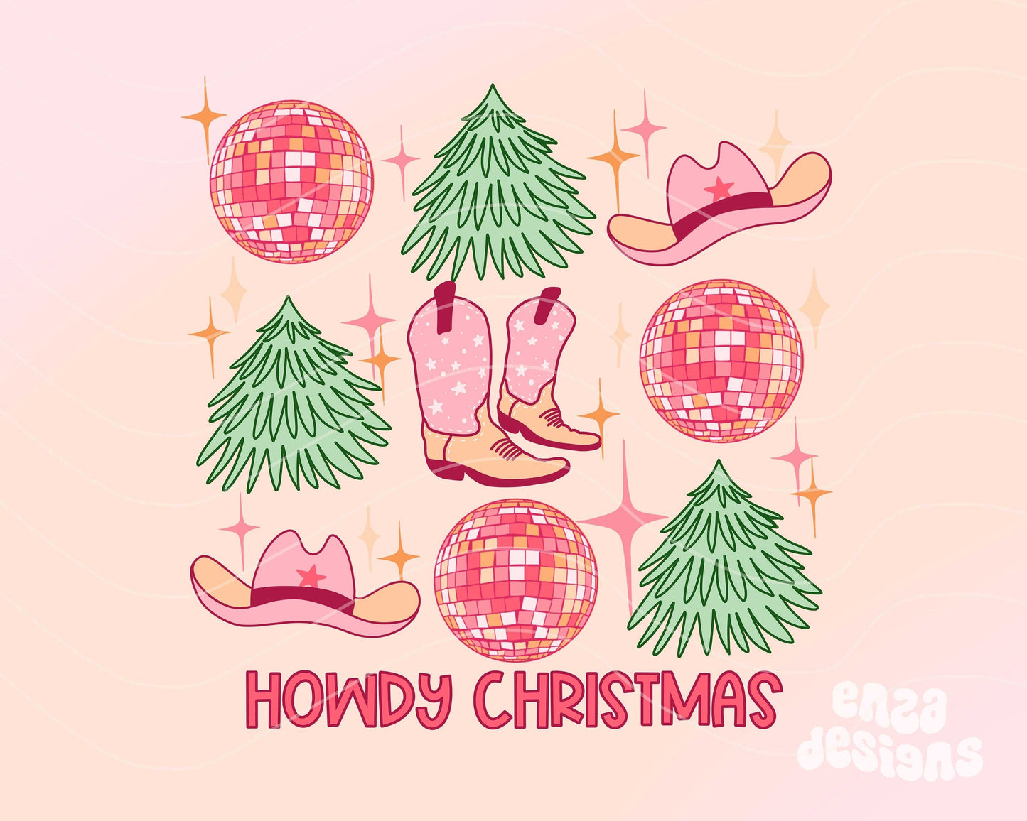 Howdy Christmas Png, Cowgirl Christmas Png, Retro Christmas Png, Pink Christmas Shirt Design, Western Sublimation Designs, Western Png